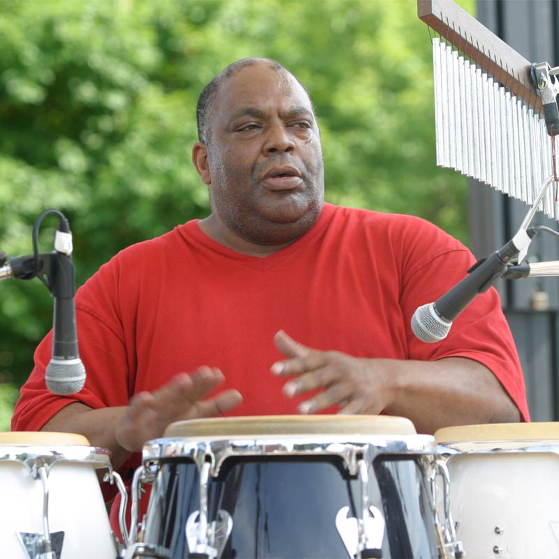 Ron Hope playing drums