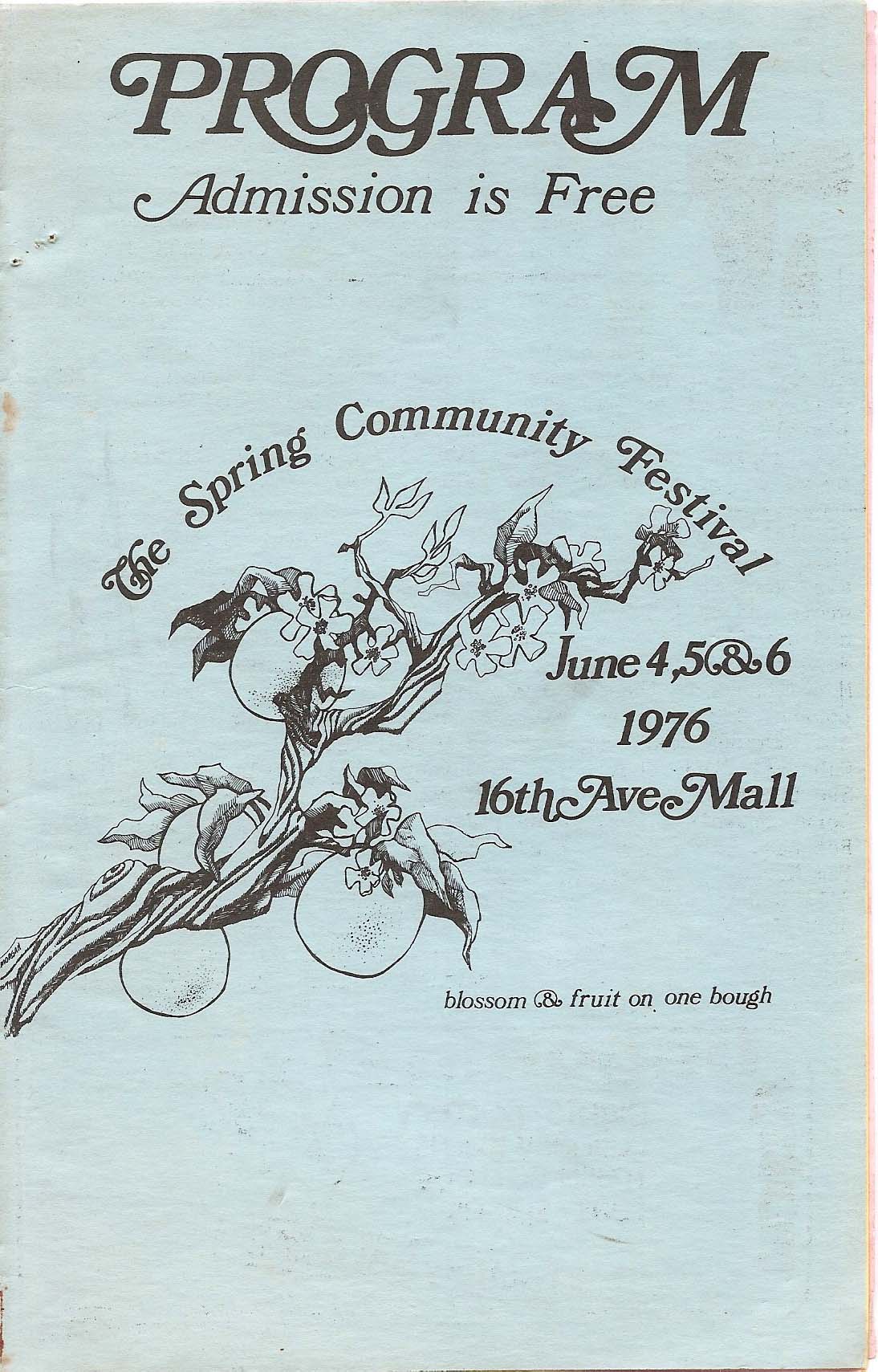 1976 Spring program Cover